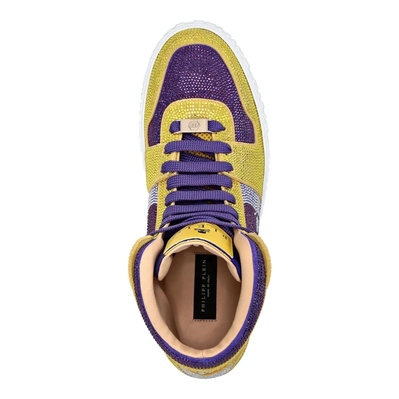 Philipp Plein Low-Top-Sneaker Hightop-Sneaker Notorious Mit Schmucksteinen gelb(Image 3)