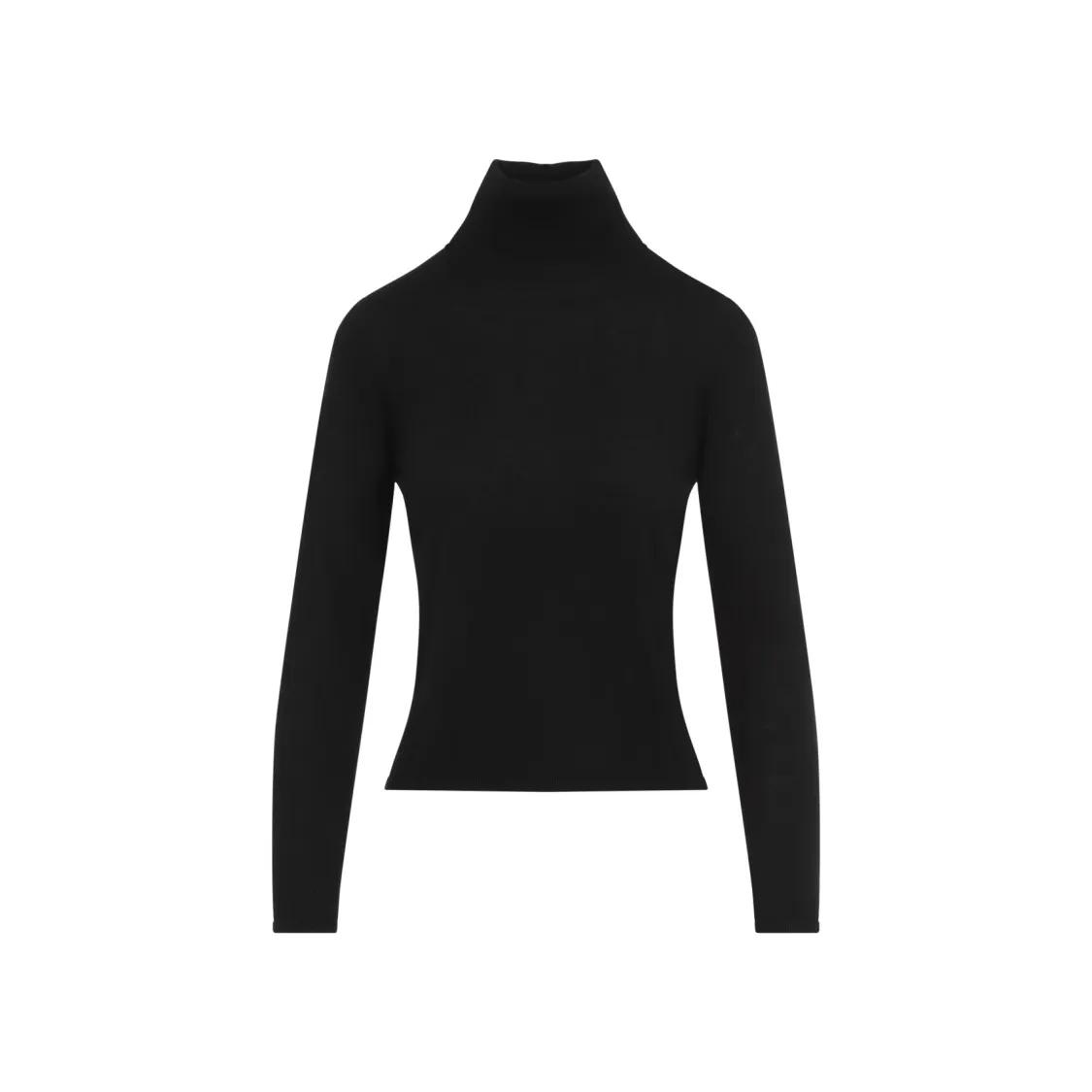 Max Mara - Adda Black Cashmere Turtle Neck - Größe S - schwarz