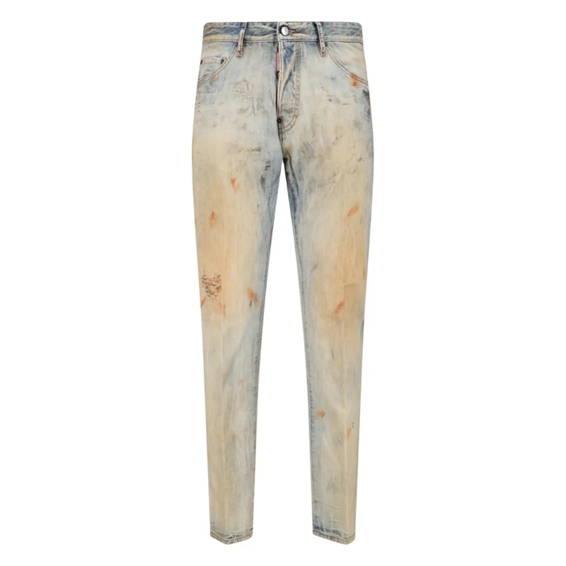 Dsquared2 Jeans Straight-Leg Blue Denim Jeans With Vintage Appeal Blue
