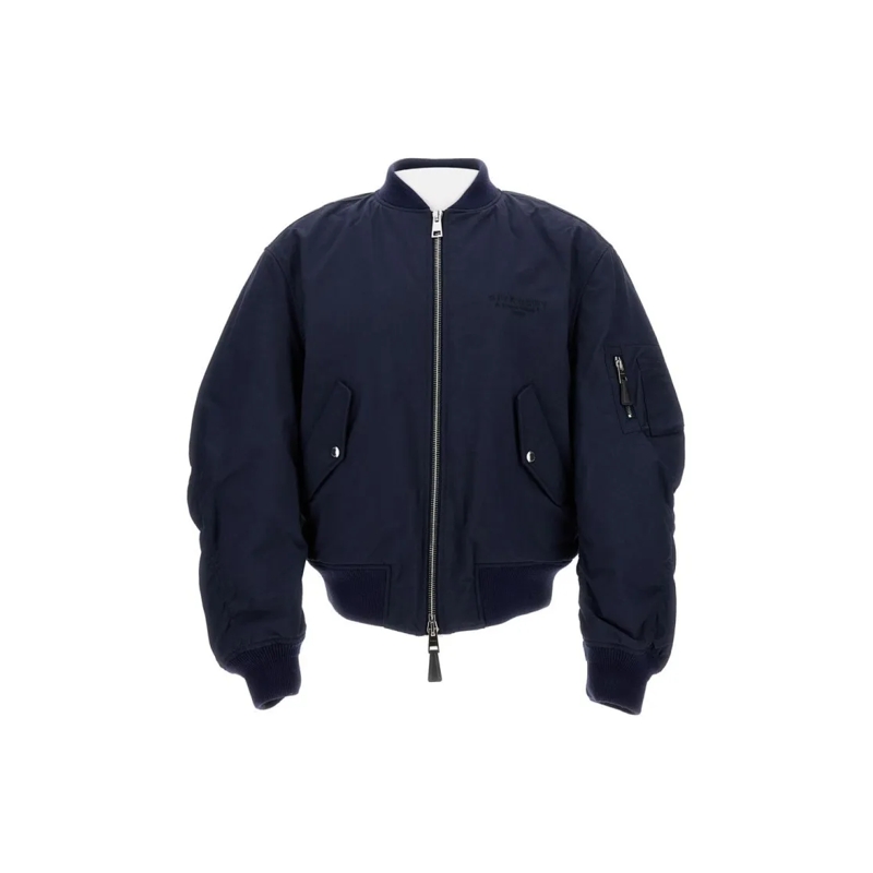 Givenchy Blouson aviateur Contemporary Cotton Blend Bomber Jacket Blue