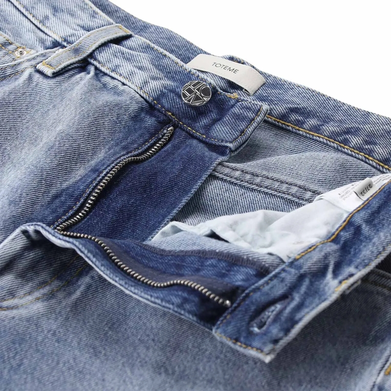 TOTEME Jeans Straight Jeans aus Baumwolle blau(Image 4)