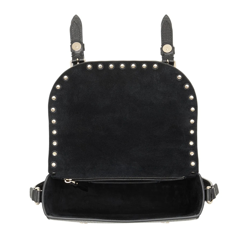 Valentino Garavani Postbodetas Small Messenger Rockstud Bag Black(Image 5)