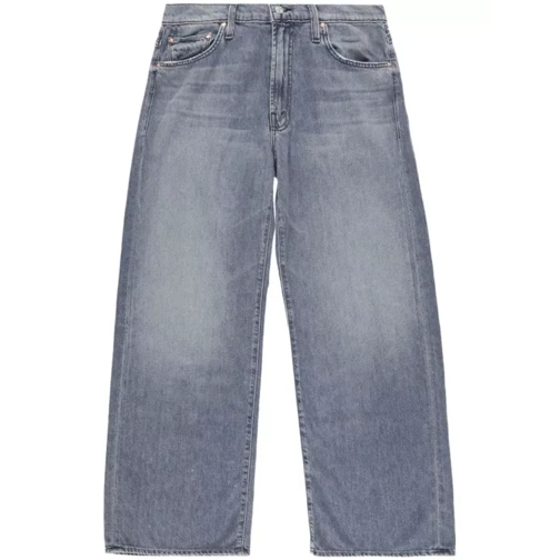 Mother The Dodger Low-Rise Straight-Leg Jeans Grey 