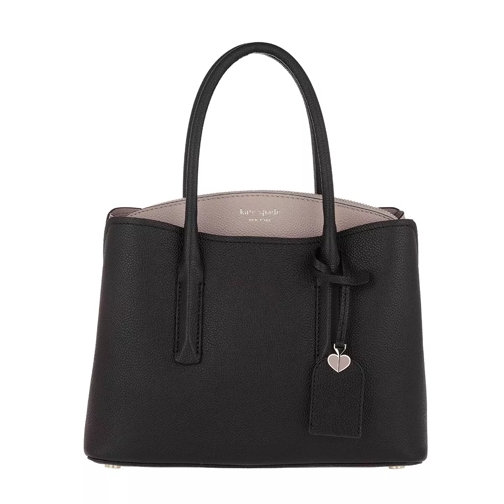 Kate Spade New York Margaux Medium Satchel Bag Black Warm Taupe Rymlig shoppingväska