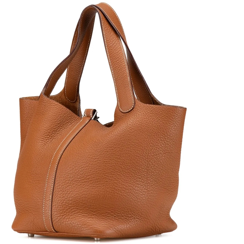 Hermès Tote Clemence Picotin 22 braun