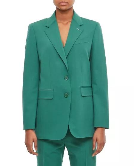 Max Mara - Single Breasted Wool Jacket - Größe 44 - green