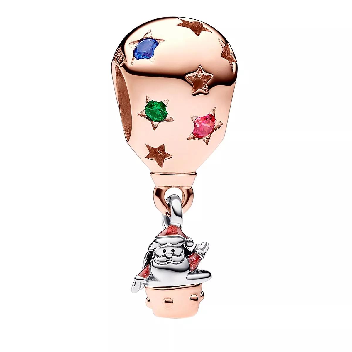 Pandora Christmas air balloon sterling silver and 14k rose Multicolor
