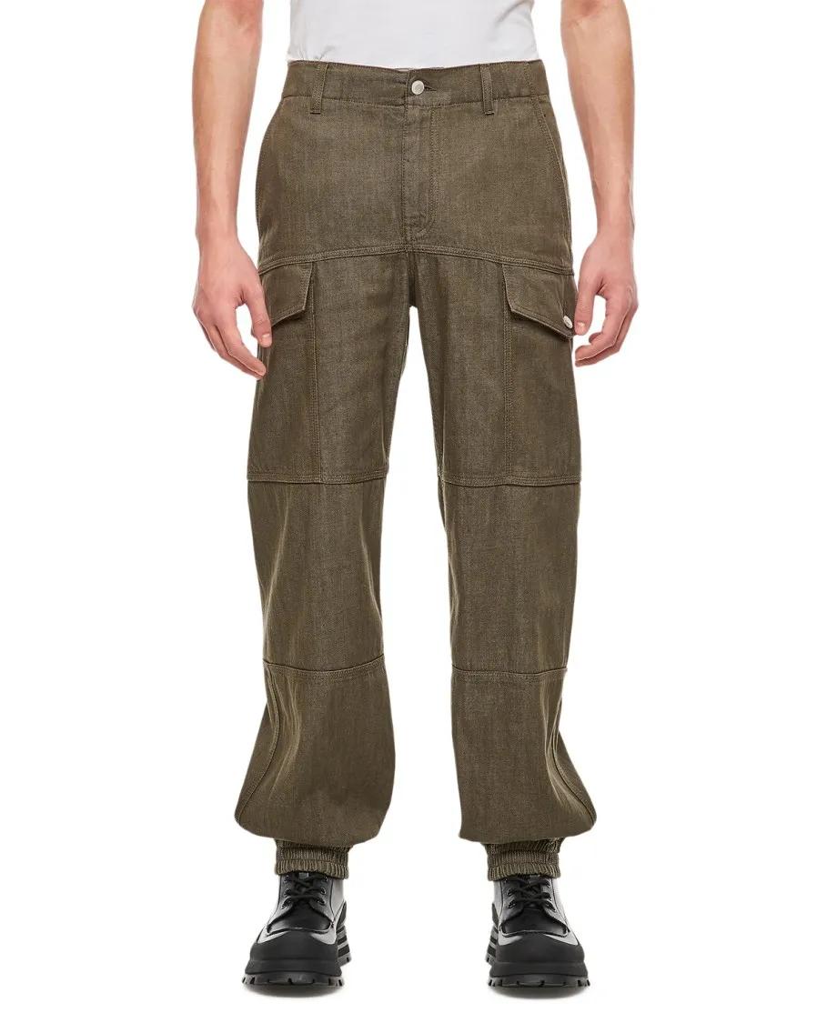 Thumbnail - Alexander McQueen - Denim Cotton Jogger - Größe 48 - grün