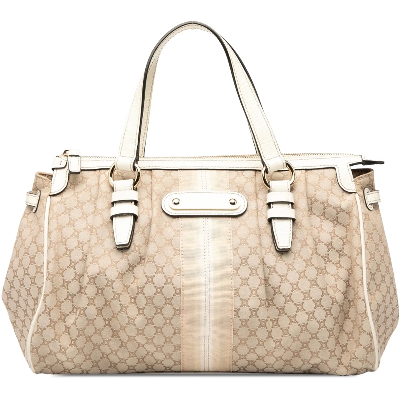 Celine Tote Macadam Canvas Handbag braun