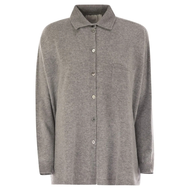 Vanise Trui Shelly - Shirt-Style Knitwear Grey