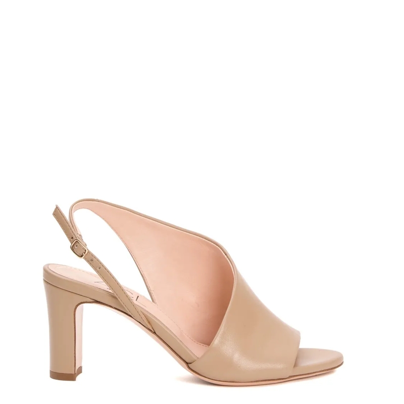 Agl Sandalen Open-Toe Slingback Sandals Brown