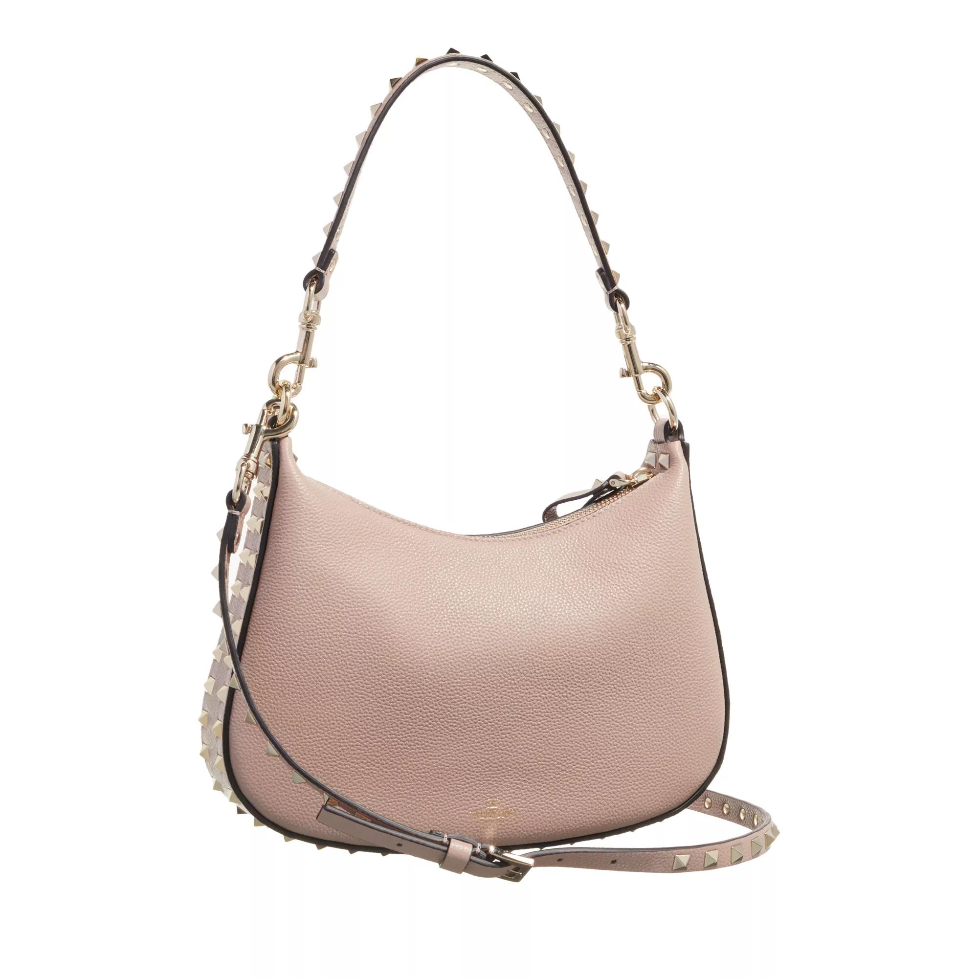 Valentino Garavani Hobo bags Rockstud Shoulder Bag Small in taupe