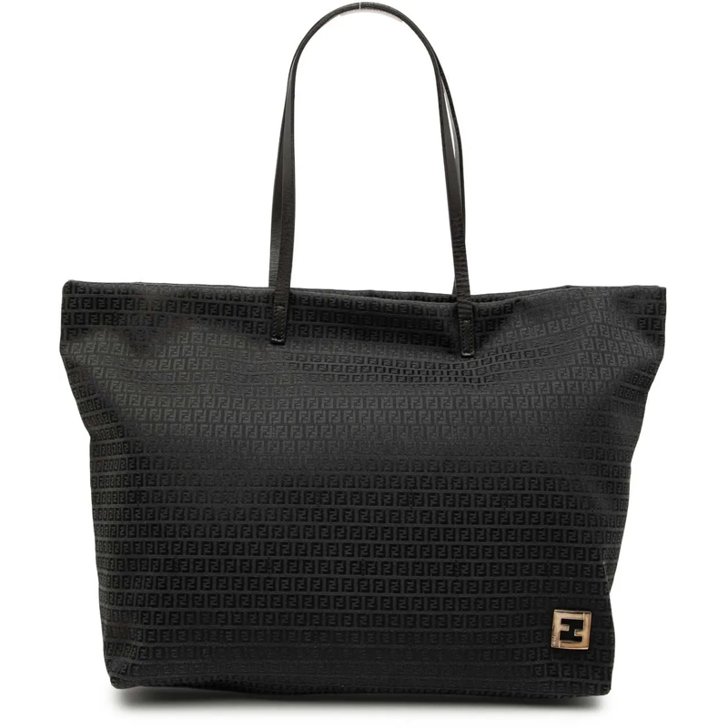 Fendi Shopper Micro Zucchino Canvas Tote schwarz