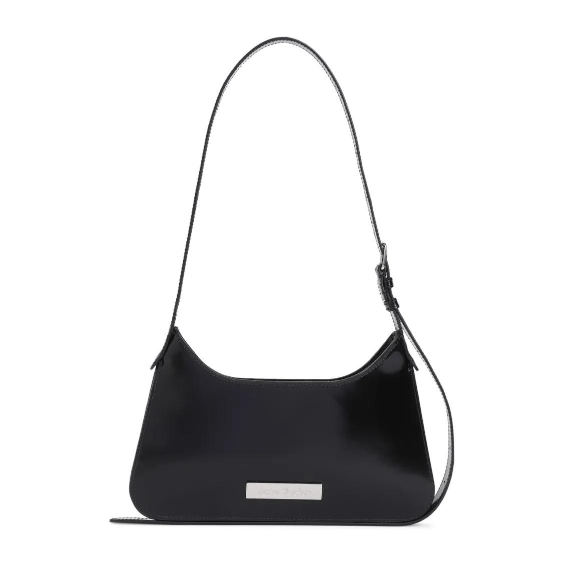 Acne Studios Shopper - Platt Mini Black Patent Calf Leather Shoulder Bag - Gr. unisize - in Schwarz - für Damen