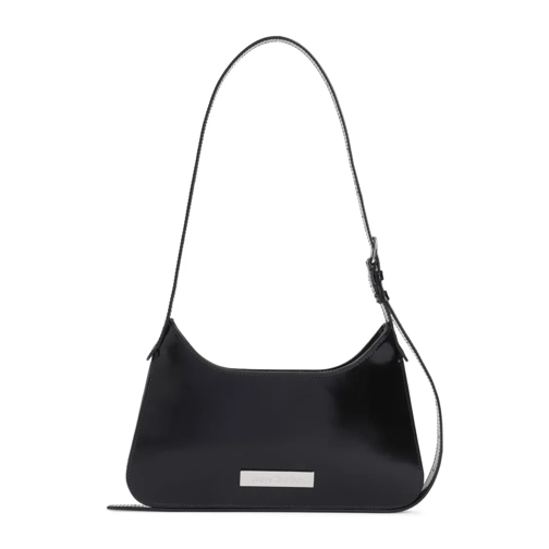 Acne Studios Sac à bandoulière Platt Mini Black Patent Calf Leather Shoulder Bag Black