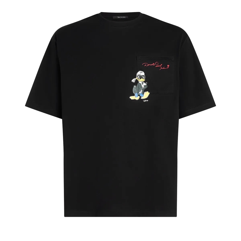 Karl Lagerfeld T-Shirt DISNEY X KL T-SHIRT MIT TASCHE schwarz