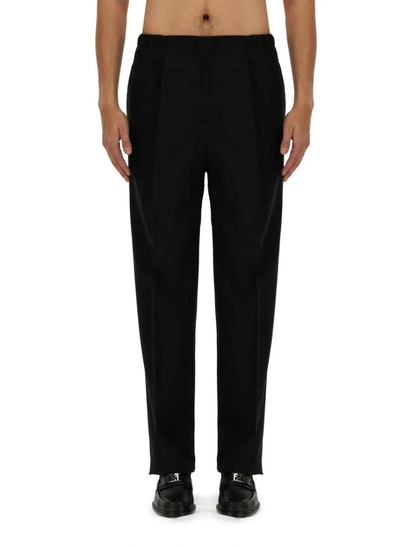 Thumbnail - Fendi - Tailored Black Wool Pants - Größe 48 - schwarz