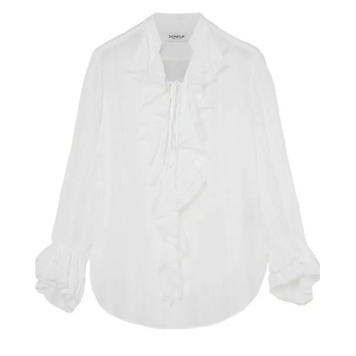 Dondup Bright White Cotton Shirt White 