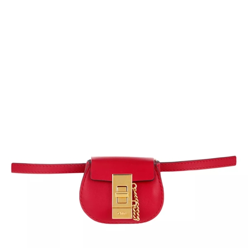 Chloé Drew Mini Bracelet Bag Calfskin Juicy Red Crossbody Bag
