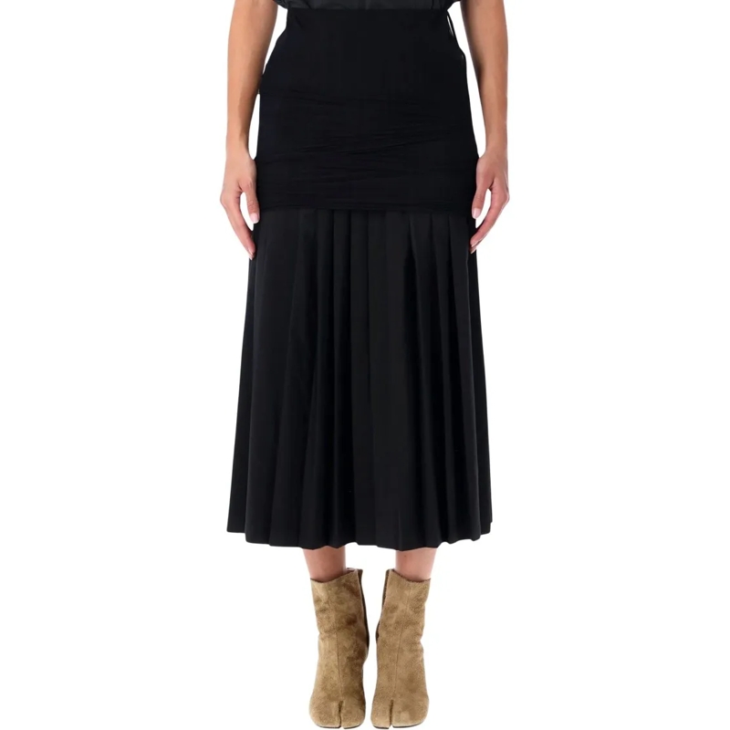 MM6 Maison Margiela Midirok Mm6 White Cotton Logo T-Shirt Black