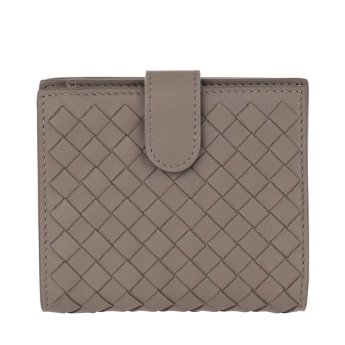 Bottega Veneta Intrecciato Mini Wallet Nappa Leather Limestone Bi-Fold Portemonnee