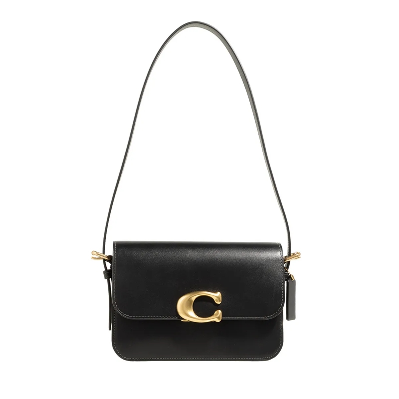 Coach Crossbody Bag Refined Calf Leather Sage Shoulder Bag Black