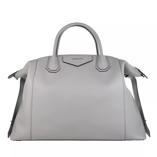 Givenchy Large Antigona Soft Bag Leather Pearl Grey Crossbody Bag
