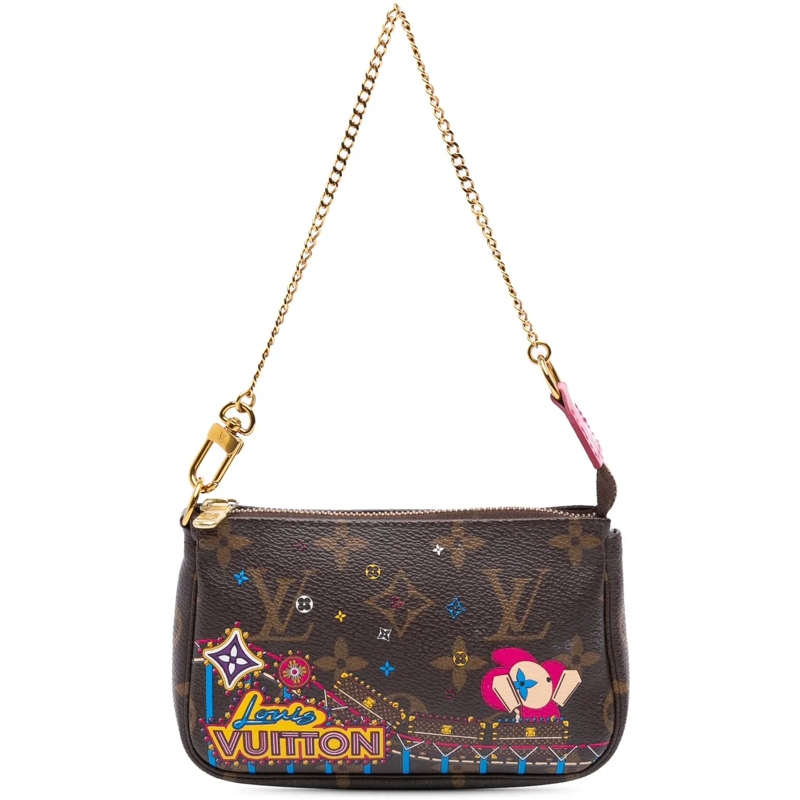 Louis Vuitton Tote Monogram Vivienne Christmas Roller Coaster Mini Po braun