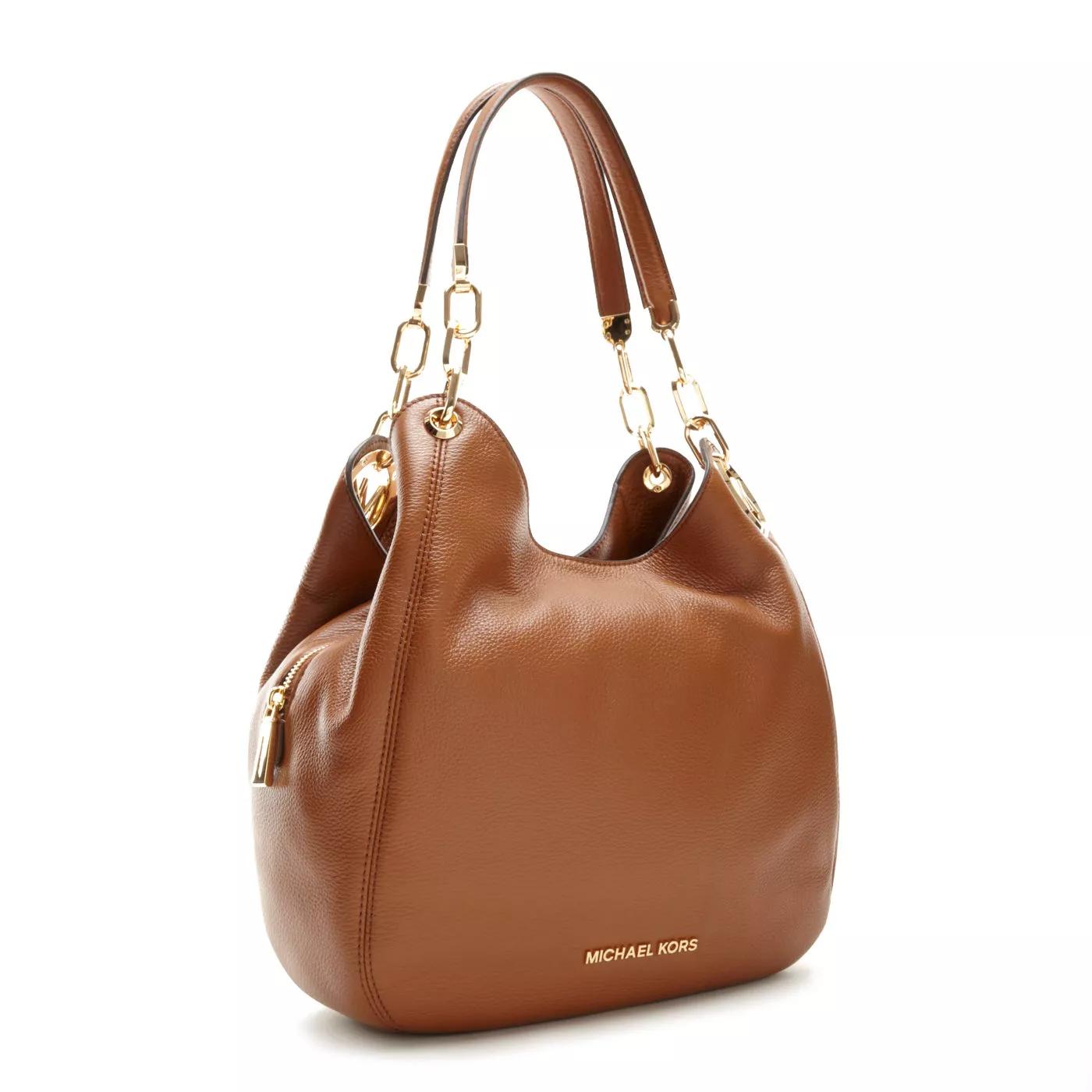 Michael Kors Hobo bags Lillie Schultertasche Beige Braun 30T in bruin