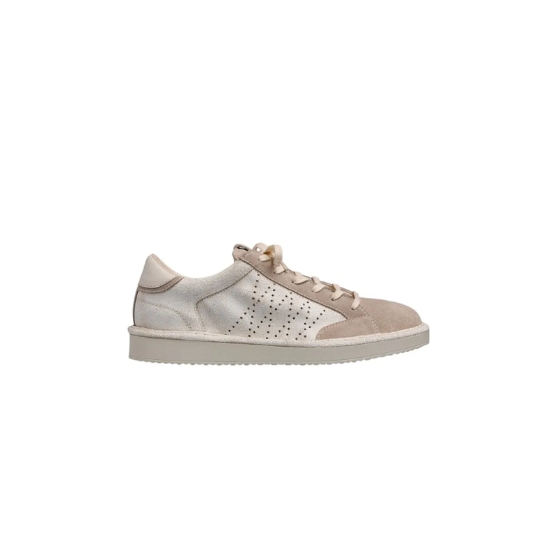 Panchic Sneaker basse Lace-Up Sneakers With Contrast Suede Toe Cap Neutrals