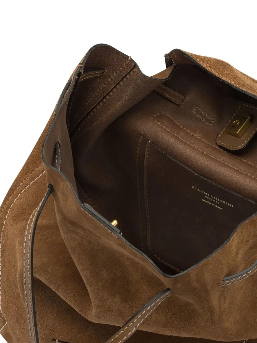 Thumbnail - Gianni Chiarini Rucksäcke - Suede And Leather Backpack - Gr. unisize - in Braun - für Damen