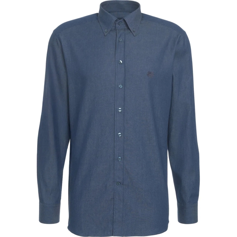 Etro T-shirt Shirt with logo embroidery blau
