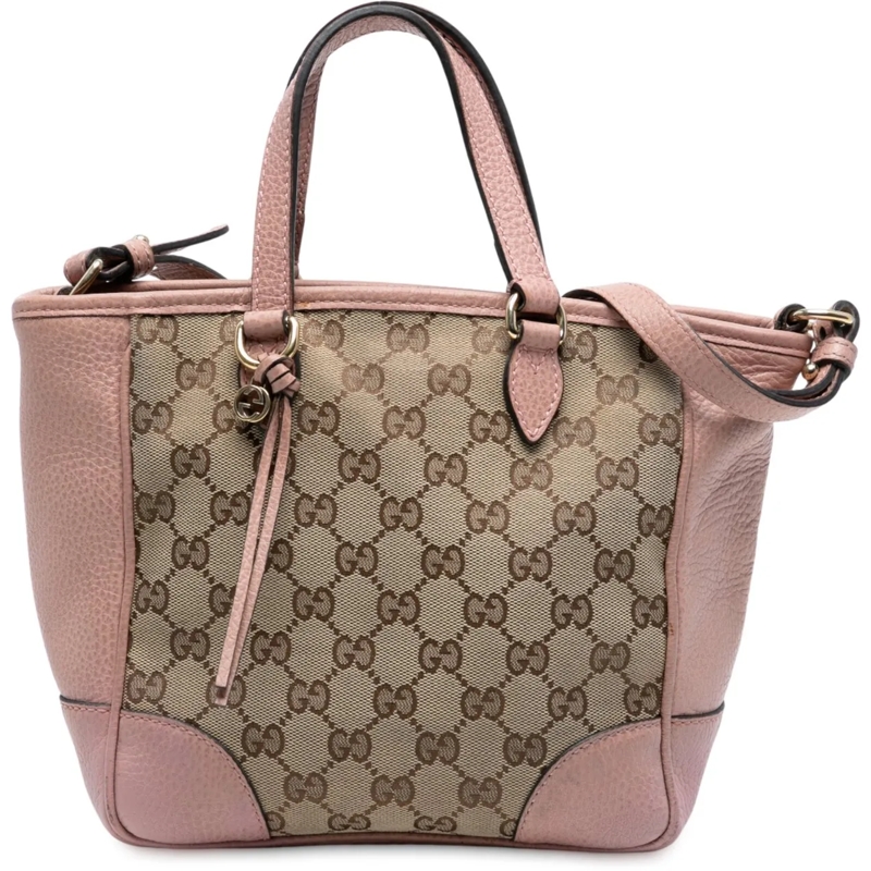 Gucci Schultertasche Small GG Canvas Bree Satchel braun