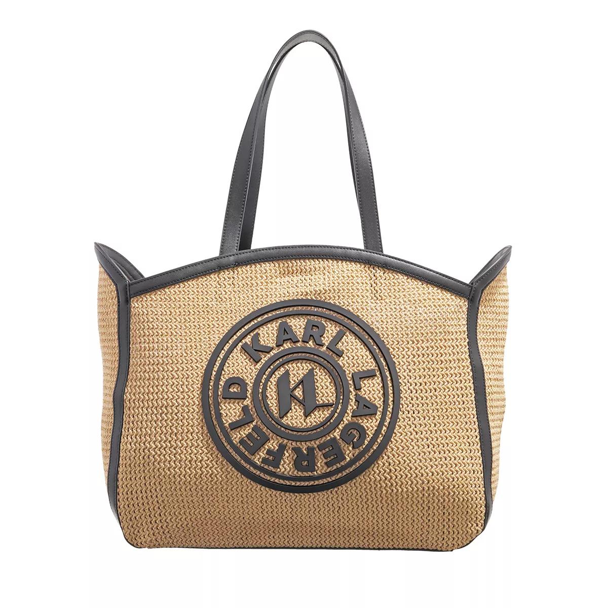 Karl Lagerfeld Circle Raffia Lg Tote Natural Shopping Bag