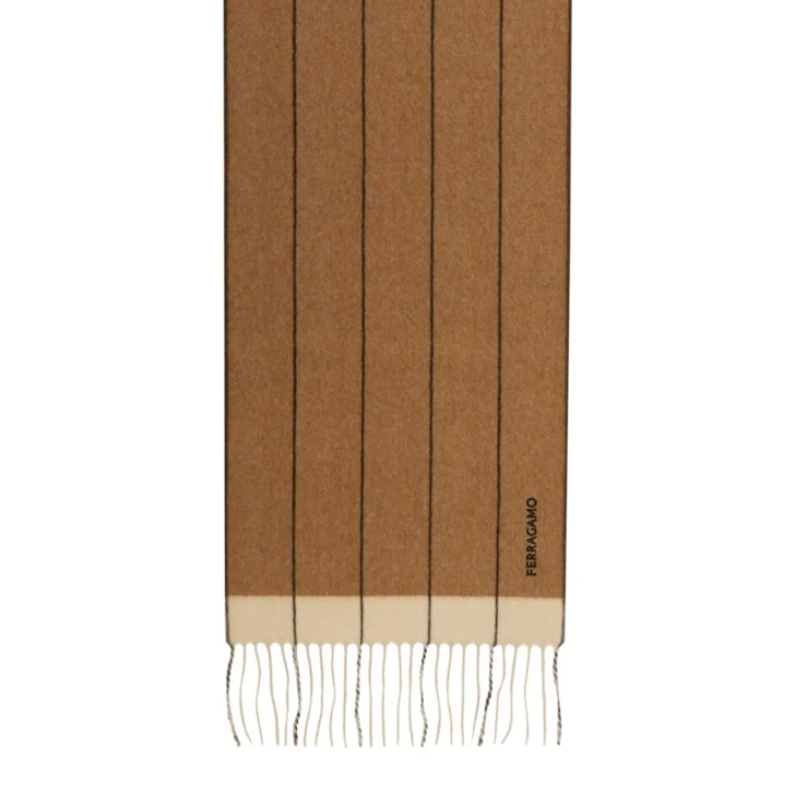 マフラー・ストール Salvatore Ferragamo Brown Cashmere Scarf Ferragamo Monogram scarf - Women | Ferragamo