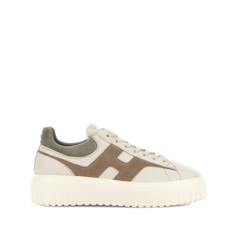 Hogan Lage-top sneaker Beige And Brown H-Stripes Low-Top Sneakers Neutrals