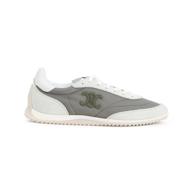 Celine Lage-top sneaker Nylon Sneakers With Suede Inserts And Textured Sol White