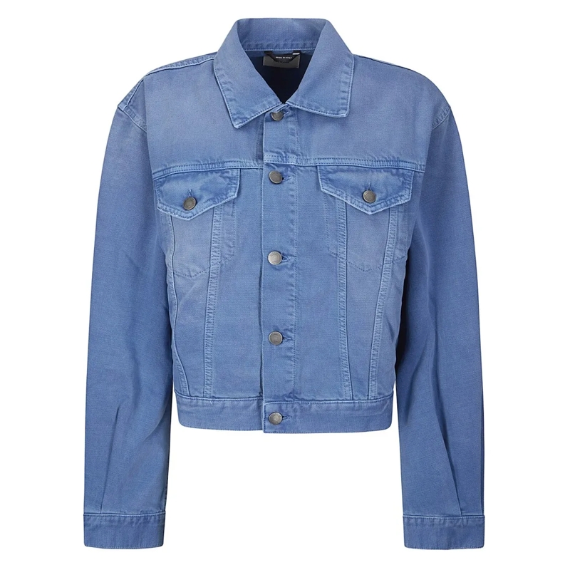 Haikure Overhemd Minimalist Cotton Top With Breathable Fabric Blue