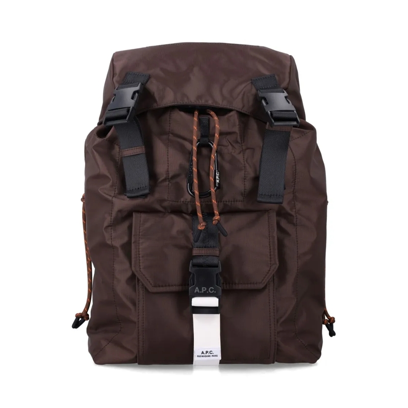 A.P.C. Rugzak Brown Trek Technical Backpack Brown