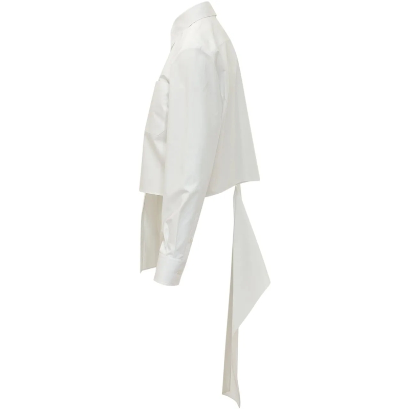 MSGM Bluse Camicia con Colletto Classico e Tasca weiß(Image 4)