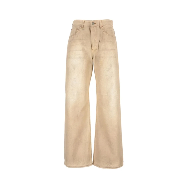 Acne Studios Jeans Wide-Leg Jeans With Classic Five-Pocket Design Neutrals