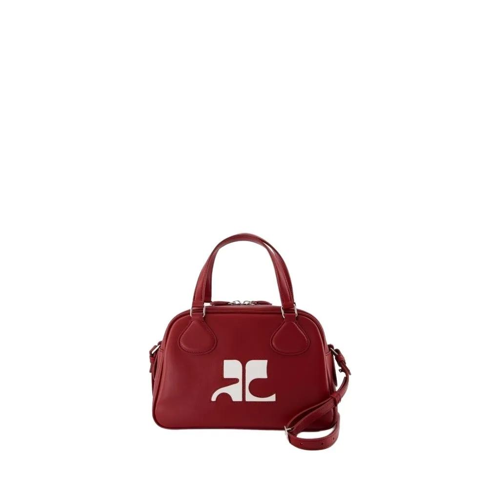 Courrèges Shopper - Reedition Bowling Bag - Leather - Red - Gr. unisize - in Rot - für Damen