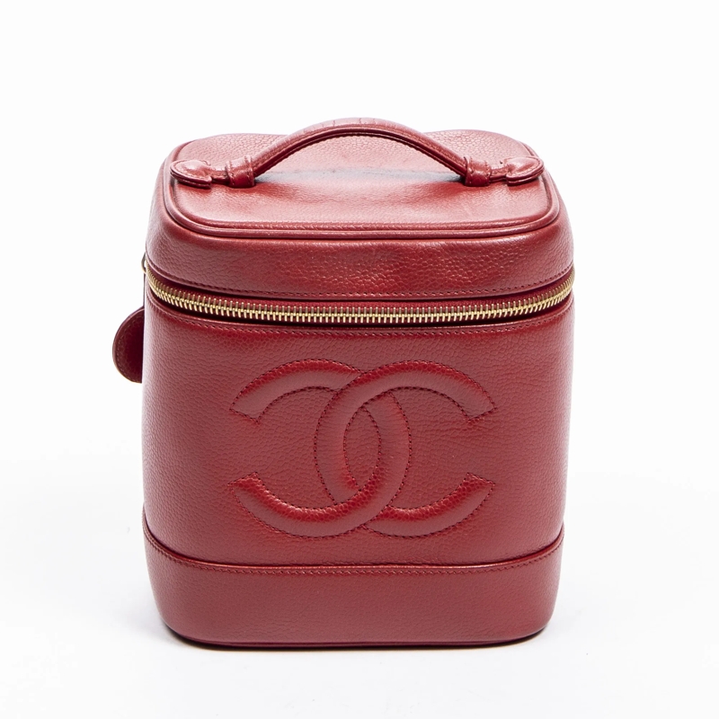 Chanel Crossbody Bag CC Vanity Case rot