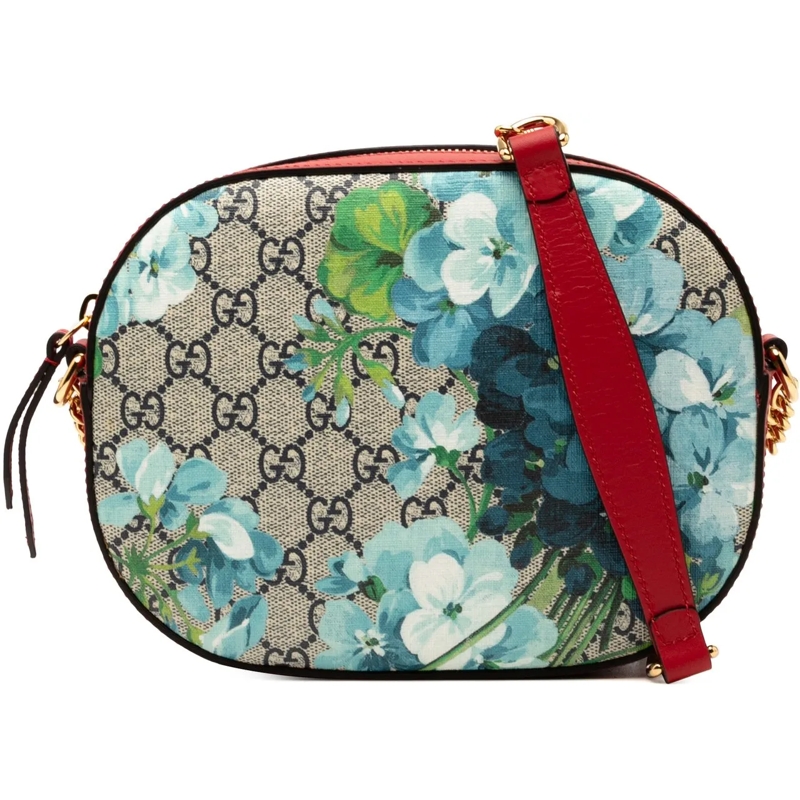 Gucci Schultertasche GG Supreme Blooms Chain Crossbody braun