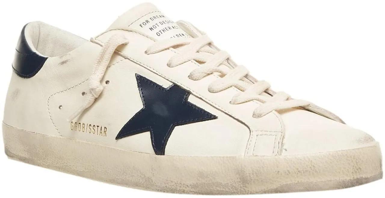 Thumbnail - Golden Goose Low-Top Sneaker - Distressed Low-Top Sneakers With Black Star Logo - Gr. 45 (EU) - in Weiß - für Damen