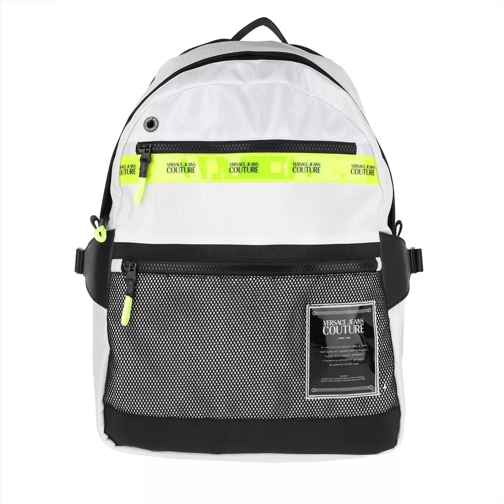 Versace Jeans Couture Logo On Stripe Backpack White Sac à dos