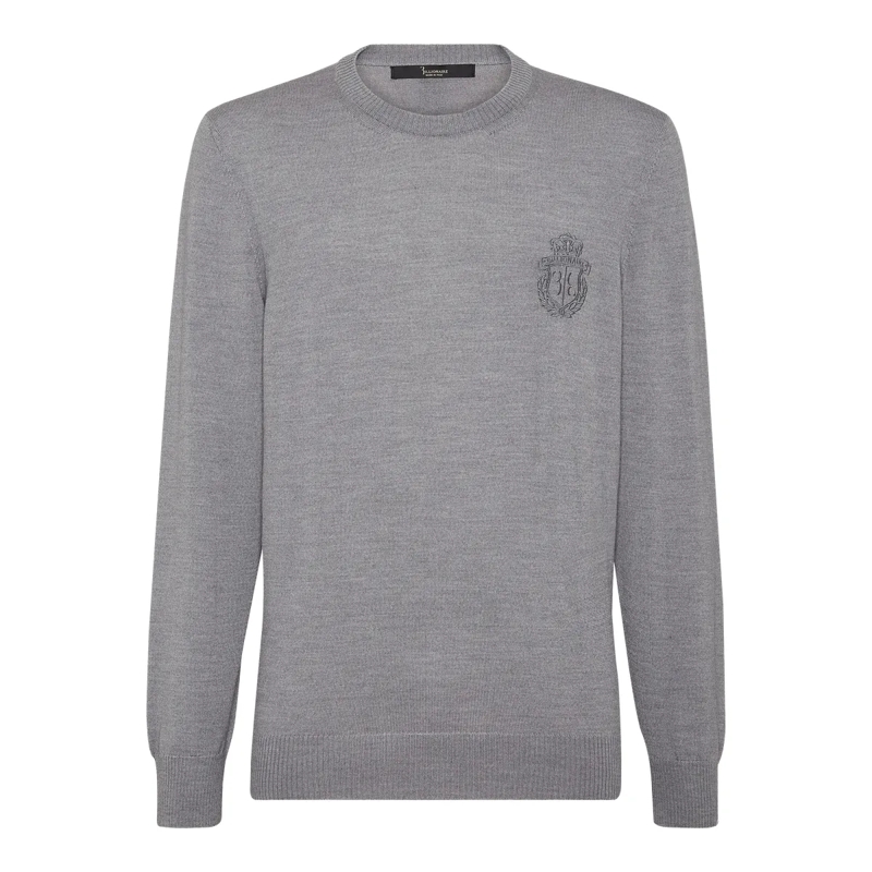 BILLIONAIRE  Rundhalspullover grau
