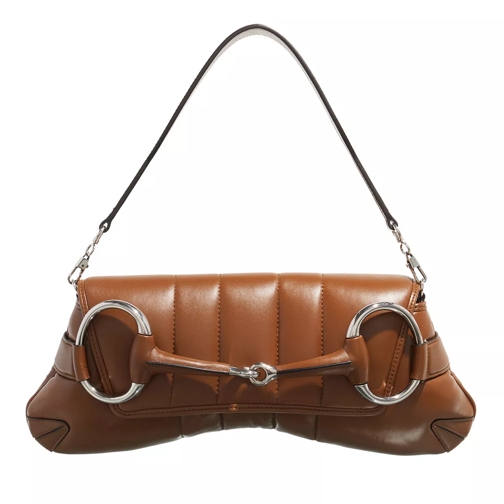 Gucci Horsebit Chain Medium Shoulder Bag Brown Shoulder Bag
