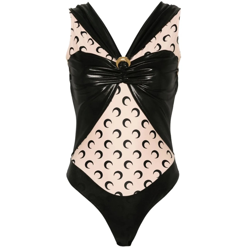 Marine Serre T-Shirt Top Black schwarz