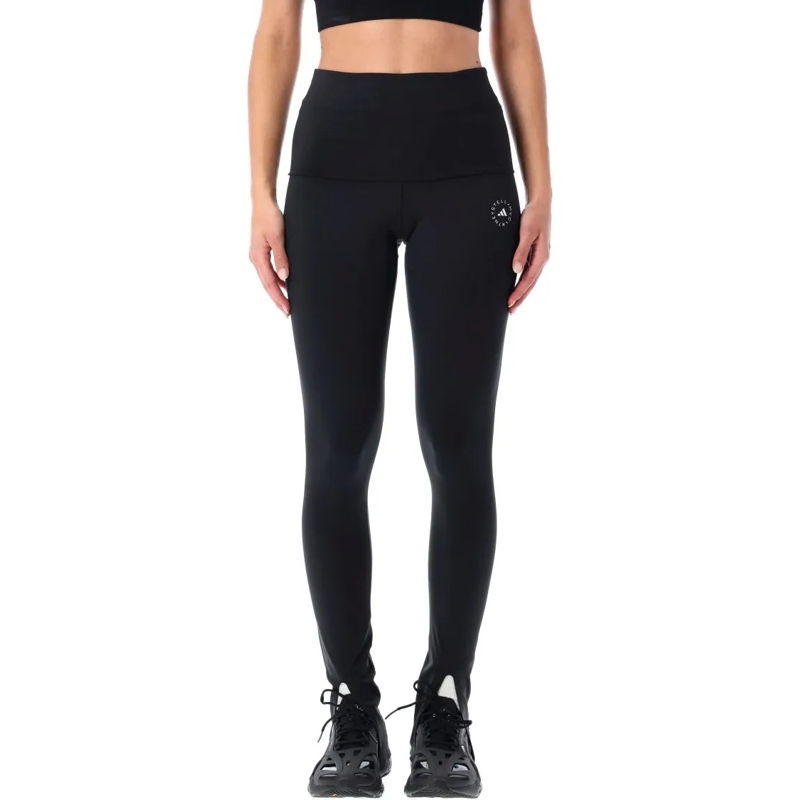 Adidas By Stella Mccartney Leggings Body-Hugging Active Leggings With Roll-Top Waistba Black